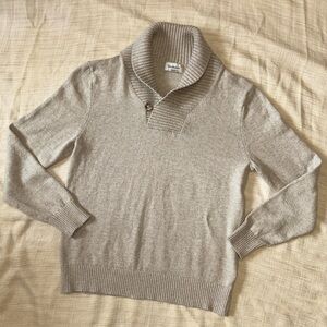 Goodfellow Greek Fisherman Mock Cowl Sweater, Oatmeal, size Medium, EUC, Co…